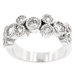 Silver-Tone Clear Cubic Zirconia Contemporary Fashion Band