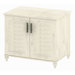 Volcano Dusk 2-Door 34" Cabinet with Louvered Accents in Driftwood Dreams Antique White Finish