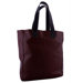 Leather Shopping Tote in Dark Brown