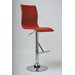 Barhocker dreh- und h&ouml;henverstellbar "Paris" in Rot / Chrom