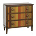 Topeka Three Drawer Chest in Distressed Autumn Colors