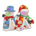Pre-Lit Cotton Snowman Family