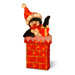 Pre-Lit Tinsel Penguin on Chimney