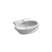 Panorama Contemporary Oval-Shaped White Ceramic Wall Mounted Bathroom Sink