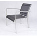 Out of Blue Elysun Low Lounge Armchair in Silver with Grey Sling