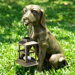 Fido Dog Holding Lantern Statue