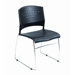 Fully Assembled Black Plastic Stack Chair (Set of 2)