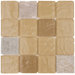 Elida Glass 12" x 12" Mosaic in Beige Pyramids