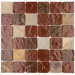 Elida Glass 12" x 12" Mosaic in Wine Pyramids