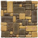 Heritage 12" x 12" Ceramic Mosaic in Goldstone
