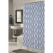 Geneva 100% Polyester Fabric Shower Curtain with Flocking