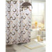 Circles EZ On Fabric Shower Curtain in Brown