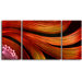 "Spun with Satin Scarves" 3 Piece Contemporary Handmade Metal Wall Art Set