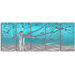 "Metallic Asian Tree" 5 Piece Contemporary Handmade Metal Wall Art Set