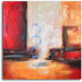 Hand Painted "Semaphore on Rainy Night" Oil Canvas Art