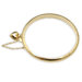 Caribe Gold 14k Gold over Silver Polished Heart Charm Baby Bangle