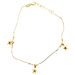 Caribe Gold 14k Gold over Silver Stars Anklet