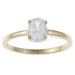 Caribe Gold 14k Gold over Silver Oval-Cut Cubic Zirconia Engagement-style Ring