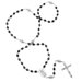 Plated Silver Beaded Rosary Necklace