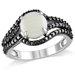 Sterling Silver Round Cut Opal Fashion Ring