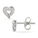 Heart Diamond Stud Earrings