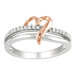 Two Tone Gold Round Cut Diamond Ring