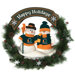 NCAA 20" Utah Team Snowman Wreath