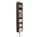 12" W x 60" H Rotating Linen Tower with Mirror in Walnut