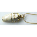 Conga Drum Necklace in Gold and White
