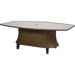 Del Cristo Oval Umbrella Dining Table