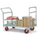 Heavy Duty Platform Truck, Quiet Poly Casters, All Swivel, 1 Push Handle and 1 End Handle