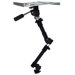 Car Holder for iPad 3-Way Tripod Head Dual Arm in Silver Tray