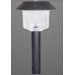 1 Light Outdoor Solar Post Lamp in Black