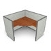 Workstation Panel System, 1 x 1 Configuration, with Vinyl Panels