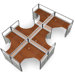 Workstation Panel System 2x3 Configuration