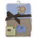 Just Born Thermal Blanket in Brown Lion and Blue Elephant (Set of 2)