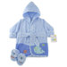 Just Born Whale Woven Terry Robe and Bootie Set