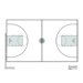 Magnetic Dry-Erase Coaching Aides Mat - Basketball