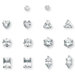 Platinum/Silver 7 Pairs of Cubic Zirconia Earring Set