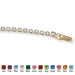 7.25" Gold Plated Birthstone Bracelet