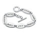 Silvertone Inspirational Two-Sided Bracelet