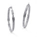 Silvertone Crystal Inside-Out Hoop Earrings