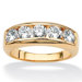18k Gold/Silver Men's Cubic Zirconia Ring