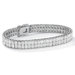 Silvertone Princess-Cut Cubic Zirconia Tennis Bracelet