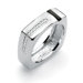 Silvertone Men's Cubic Zirconia Squared Band Ring