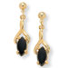 Gold Plated Onyx Earrings