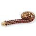14k Gold Plated Oval-Cut Garnet Triple-Row Bracelet