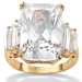 Cubic Zirconia 18K / Sterling Silver Ring