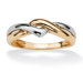 Tutone 10k Gold Twist Ring