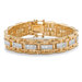 Men's Cubic Zirconia Bar - Link Bracelet